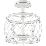 Quoizel Dury Semi-Flush Mount, 12", Antique White