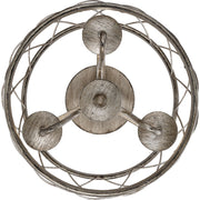 Quoizel Dury 3 Light Semi-Flush Mount, Century Silver Leaf