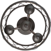 Quoizel Dury 3 Light Semi-Flush Mount, Palladian Bronze
