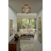 Quoizel Dury Semi-Flush Mount in Century Silver Leaf