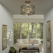 Quoizel Dury Semi-Flush Mount in Century Silver Leaf