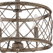Quoizel Dury Semi-Flush Mount in Century Silver Leaf