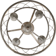 Quoizel Dury 4 Light Semi-Flush Mount, Century Silver Leaf