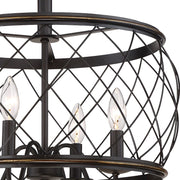 Quoizel Dury 4 Light Semi-Flush Mount, Palladian Bronze