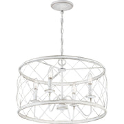 Quoizel Dury 4 Light Pendant, Antique White