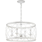 Quoizel Dury 4 Light Pendant, Antique White