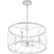 Quoizel Dury 4 Light Pendant, Antique White