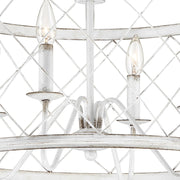 Quoizel Dury 4 Light Pendant, Antique White