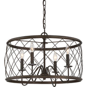 Quoizel Dury 4 Light Pendant in Palladian Bronze