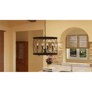 Quoizel Dury 4 Light Pendant in Palladian Bronze