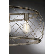 Quoizel Dury 5 Light Island Light, Century Silver Leaf
