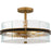 Quoizel Reagan 3Lt Semi-Flush Mount, Black/Clear Water - REA1716MBK