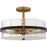 Quoizel Reagan 3Lt Semi-Flush Mount, Black/Clear Water