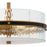 Quoizel Reagan 3Lt Semi-Flush Mount, Black/Clear Water