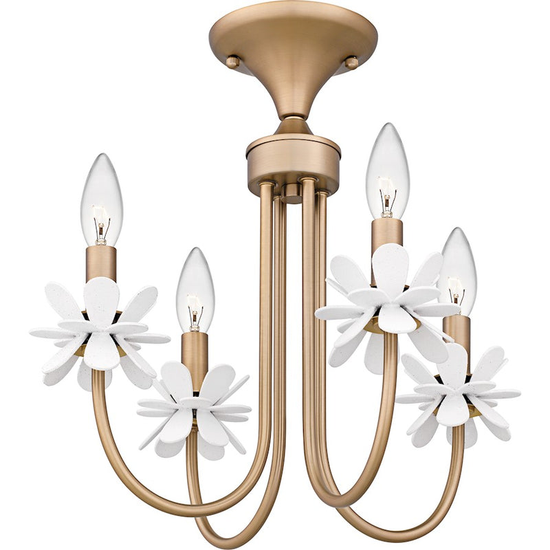 Quoizel Remy 4Light Semi-Flush Mount, Bronze Gold