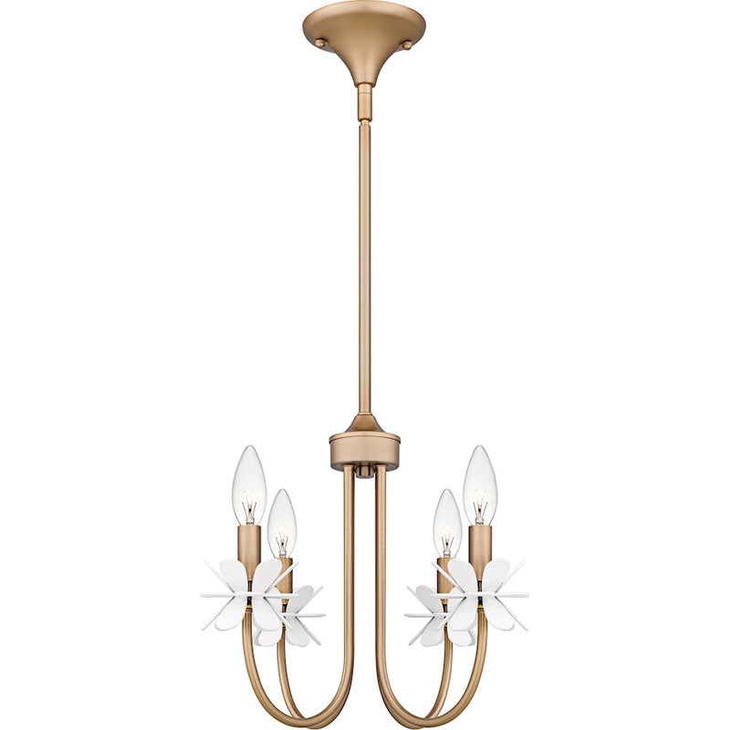 Quoizel Remy 4Light Chandelier, Bronze Gold