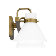 Quoizel Regency 2 Light Bath Vanity, Weathered Brass/Opal Etched