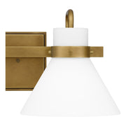 Quoizel Regency 2 Light Bath Vanity, Weathered Brass/Opal Etched