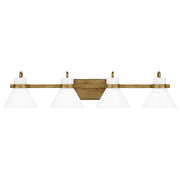 Quoizel Regency 4 Light Bath Vanity, Weathered Brass/Opal Etched
