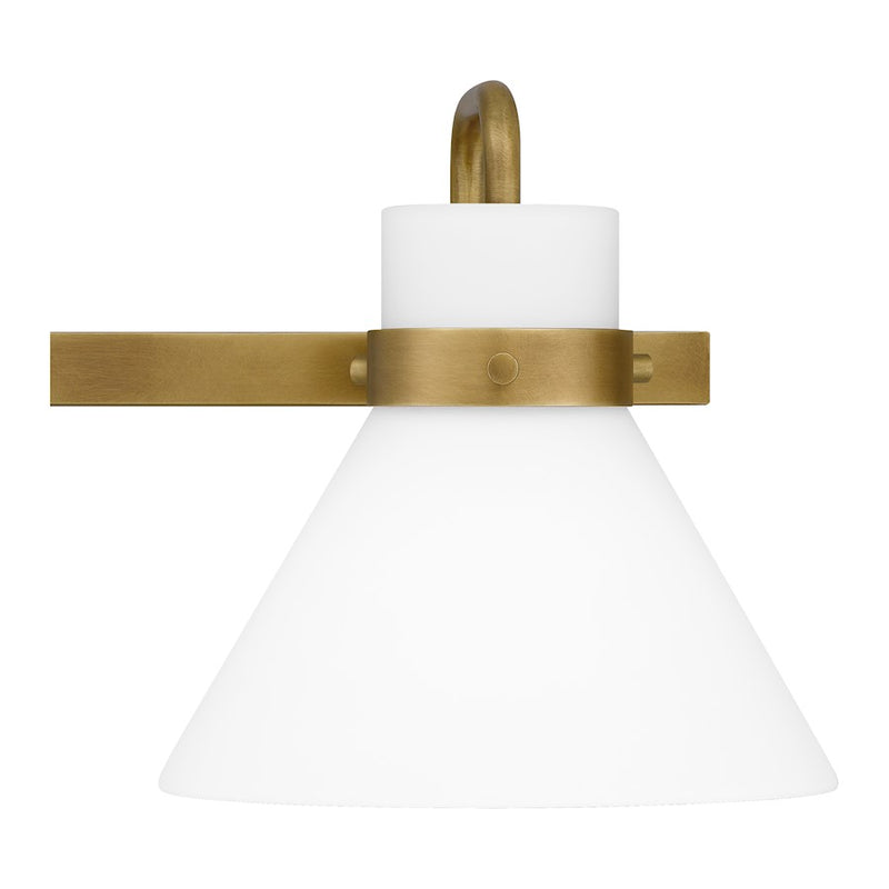 Quoizel Regency 4 Light Bath Vanity, Weathered Brass/Opal Etched