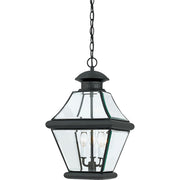 Quoizel 3 Light Rutledge Outdoor Pendant in Mystic Black