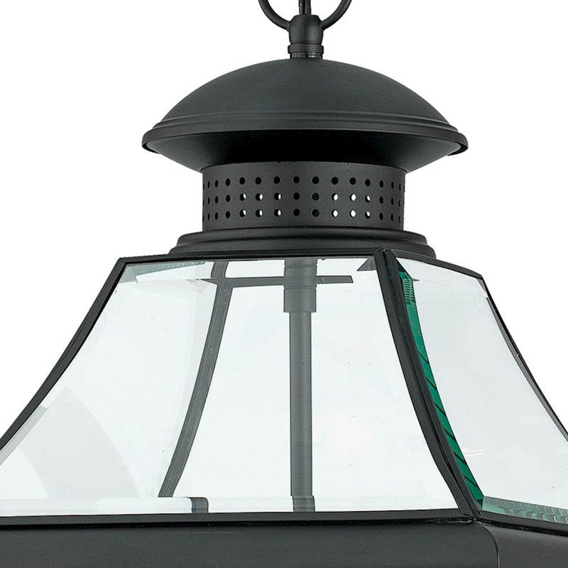 Quoizel 3 Light Rutledge Outdoor Pendant in Mystic Black