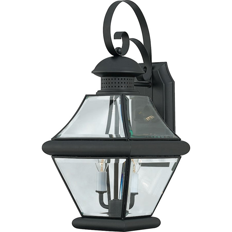 Quoizel 2 Light Rutledge Outdoor Wall Lanterns, Mystic Black