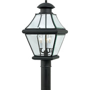Quoizel 3 Light Rutledge Post Lights in Mystic Black