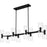 Quoizel Ramada 16 Light Island Light, Matte Black/Clear Ribbed Glass