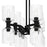 Quoizel Ramada 16 Light Island Light, Matte Black/Clear Ribbed Glass