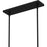Quoizel Ramada 16 Light Island Light, Matte Black/Clear Ribbed Glass