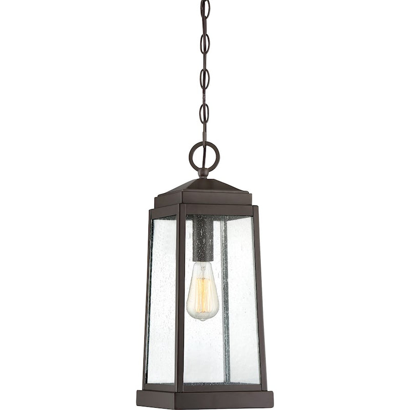 Quoizel Ravenel 8in 1-Light Outdoor Lantern | Traditional Western Bronze and Clear Seedy Glass | Covered Patio & Porch | Model RNL1908WT