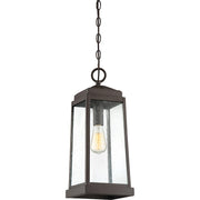 Quoizel Ravenel 8in 1-Light Outdoor Lantern | Traditional Western Bronze and Clear Seedy Glass | Covered Patio & Porch | Model RNL1908WT