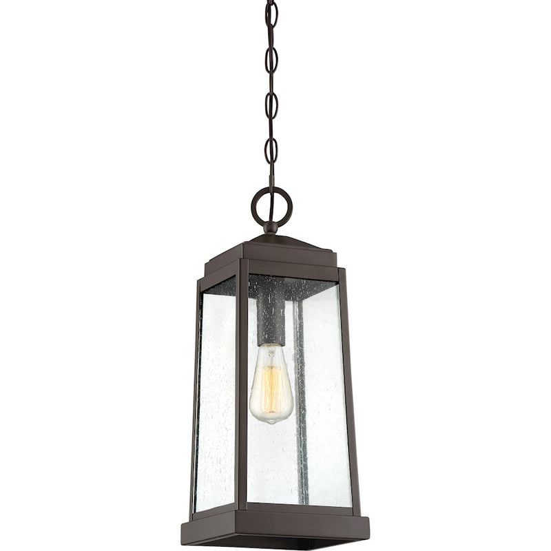 Quoizel Ravenel 8in 1-Light Outdoor Lantern | Traditional Western Bronze and Clear Seedy Glass | Covered Patio & Porch | Model RNL1908WT