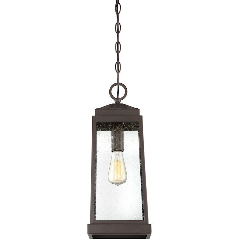 Quoizel Ravenel 8in 1-Light Outdoor Lantern | Traditional Western Bronze and Clear Seedy Glass | Covered Patio & Porch | Model RNL1908WT