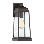 Quoizel Ravenel Outdoor Lantern, Bronze/Seedy Glass