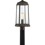 Quoizel Ravenel Outdoor Lantern, Western Bronze/Seedy Glass
