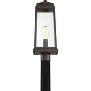 Quoizel Ravenel Outdoor Lantern, Western Bronze/Seedy Glass