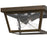 Quoizel Rue De Royal 2 Light Flush Mount, Industrial Bronze/Clear