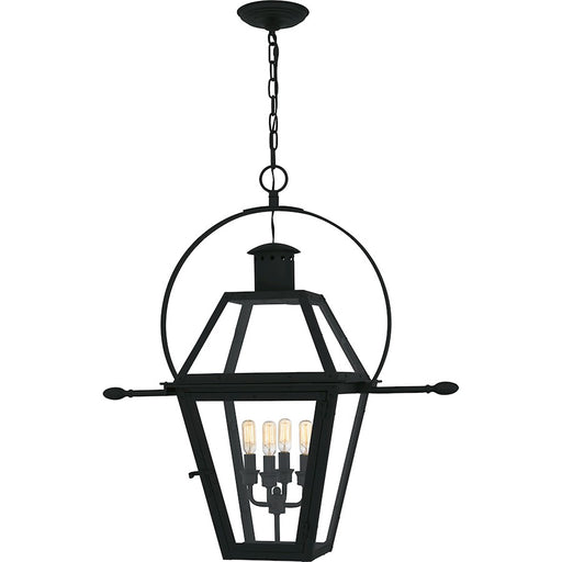 Quoizel Rue De Royal 4Lt Outdoor Lantern, Black/Clear/Tempering - RO1914EK