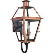 Quoizel Rue De Royal 24in 2-Light Outdoor Lantern | Traditional Aged Copper and Clear Glass | Entryway & Porch | Model RO8311AC