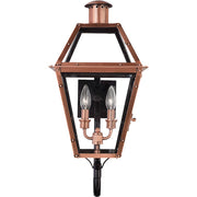 Quoizel Rue De Royal 24in 2-Light Outdoor Lantern | Traditional Aged Copper and Clear Glass | Entryway & Porch | Model RO8311AC