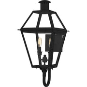 Quoizel Rue De Royal 2Light Outdoor Lantern, Earth Black/Clear Glass - RO8311EK