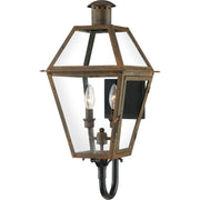 Quoizel Rue De Royal 24in 2-Light Outdoor Lantern | Traditional Industrial Bronze and Clear Glass | Entryway & Porch | Model RO8311IZ