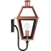 Quoizel Rue De Royal 20in 1-Light Outdoor Lantern | Traditional Aged Copper and Clear Glass | Front Porch & Entryway | Model RO8410AC