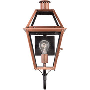 Quoizel Rue De Royal 20in 1-Light Outdoor Lantern | Traditional Aged Copper and Clear Glass | Front Porch & Entryway | Model RO8410AC
