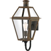 Quoizel Rue De Royal 20in 1-Light Outdoor Lantern | Traditional Industrial Bronze and Clear Glass | Front Porch & Entryway | Model RO8410IZ
