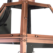 Quoizel Rue De Royal 22in 2-Light Outdoor Lantern | Traditional Aged Copper and Clear Glass | Front Porch & Entryway | Model RO8411AC
