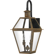 Quoizel Rue De Royal 13in 2-Light Outdoor Lantern | Traditional Industrial Bronze and Clear Glass | Front Porch & Entryway | Model RO8411IZ