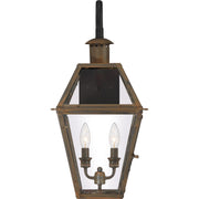 Quoizel Rue De Royal 13in 2-Light Outdoor Lantern | Traditional Industrial Bronze and Clear Glass | Front Porch & Entryway | Model RO8411IZ